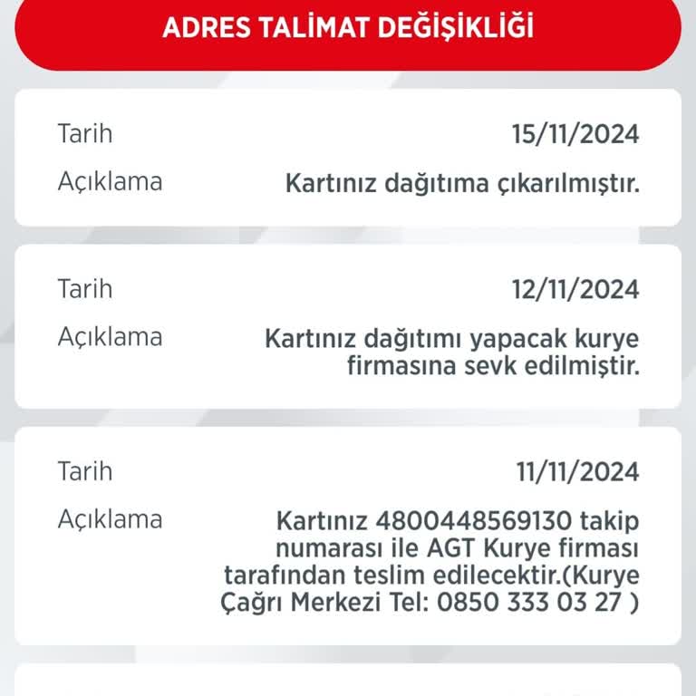 Teslim Edilemeyen Kart Ve İletişim Sorunları