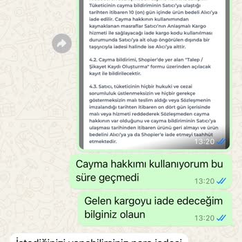 Yanlış Ürün İadesi Ve Ücret İadesi Sorunu