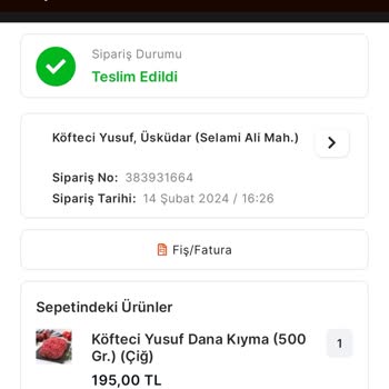 Migros Yemek Siparişlerinde Fiş Problemi