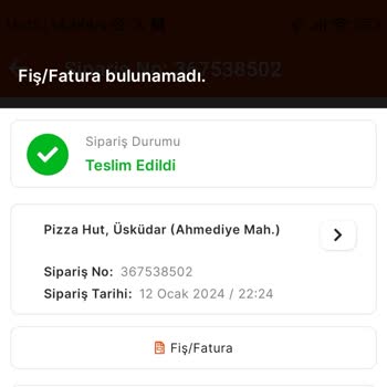 Migros Yemek Siparişlerinde Fiş Problemi