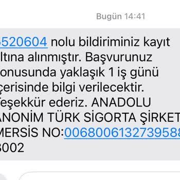 Anadolu Sigorta'nın İkame Araç Hizmeti Hayal Kırıklığı