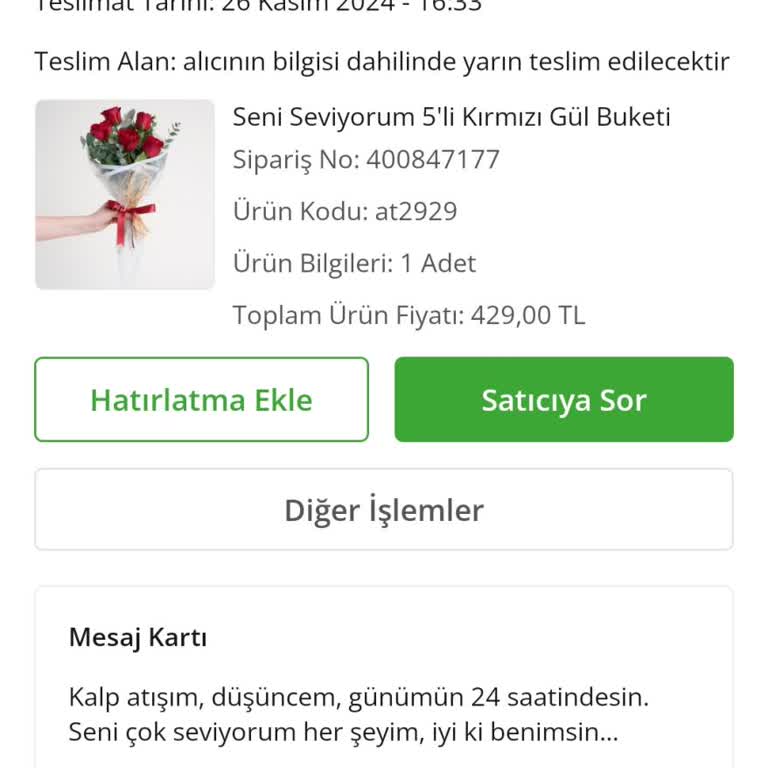 Sürpriz Çiçek Teslimatında Büyük Hayal Kırıklığı