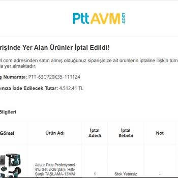 Epttavm Ve Assur'un İptal Edilen Siparişi Mağduriyeti