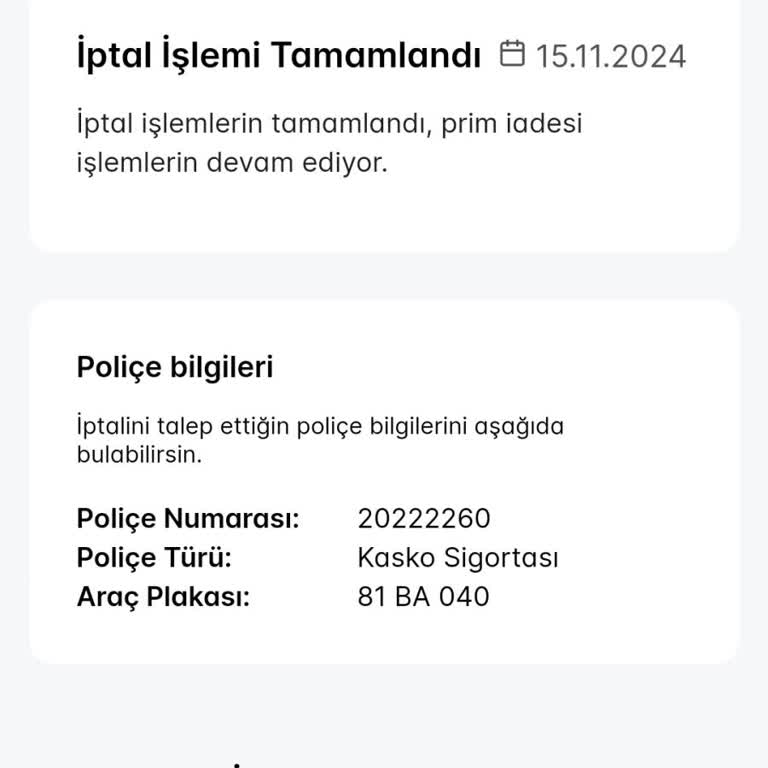 Kasko İptali Sonrası İade Sorunu