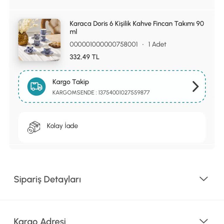 Kargomsende Karaca Ve Kargo Arasında Kayıp Fincan Takımı