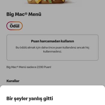 McDonald's Puan Sistemi Hayal Kırıklığı