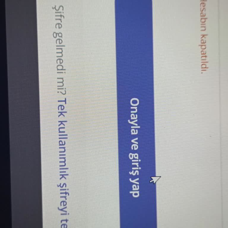 Getir Uygulamasına Giriş Sorunu