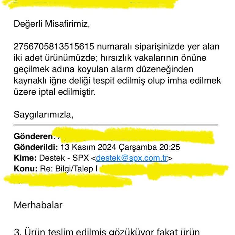 SPX Mağazasının İade Sürecinde Yaşanan Sorunlar