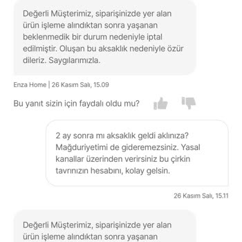 Hepsiburada'dan Alınan TV Sehpası Siparişi İptal Edildi