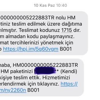 H&M Uygulamasında İade Sorunu