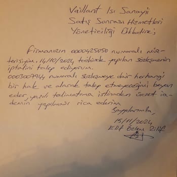 Vaillant Para İadesi Sorunu: 1 Aydır Çözülmedi