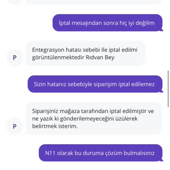 Yanlış Entegrasyon Nedeniyle İptal Edilen Sipariş Ve Yetersiz Destek