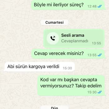 Sipariş Sonrası İlgisizlik Ve Gecikme