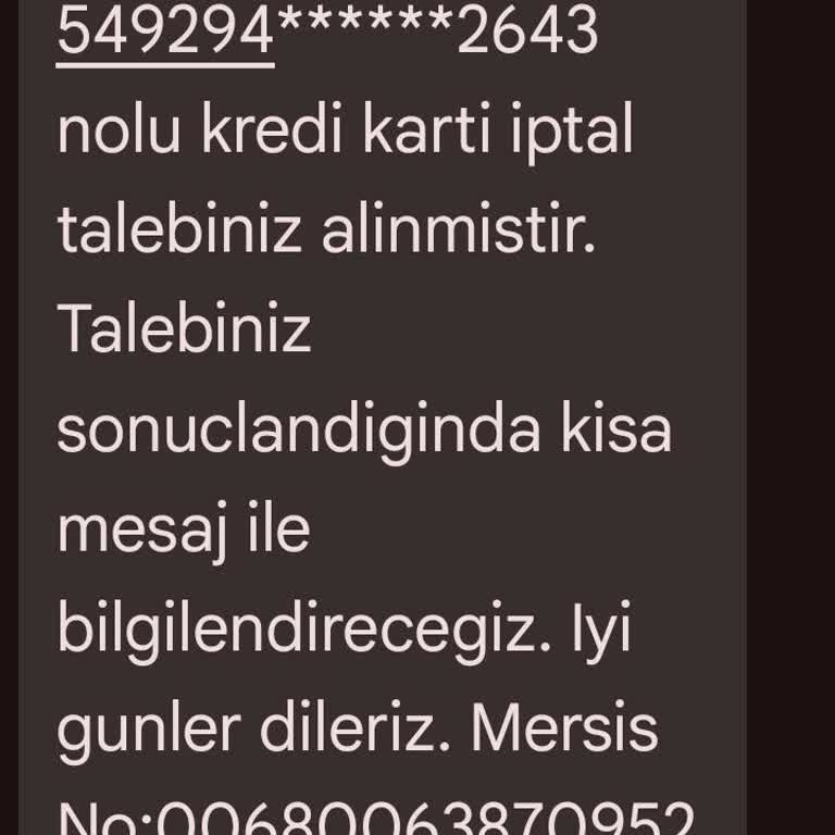 Kredi Kartı İptal Talebi Sonuçlanmıyor