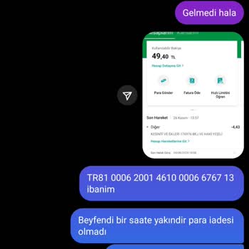 İade Edilmeyen Para Ve Engellenme Sorunu