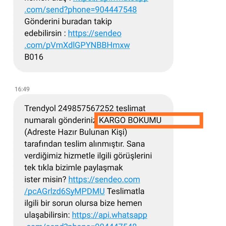 Kargo Teslimatında Saygısızlık