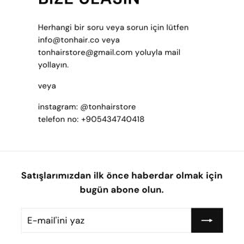 Tonhair Mağazasındaki İndirim Ve İletişim Sorunları!