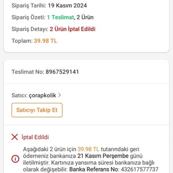 İndirimli Ürünlerin İptali Sorunu