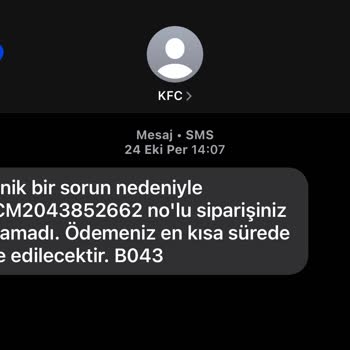 Siparişim Yanlış Geldi Ve İade Yapılmadı