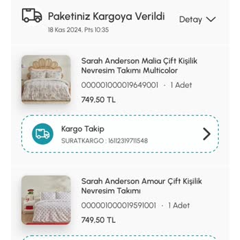 Karaca'dan Nevresim Takımı Teslimat Sorunu