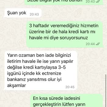 Teslim Edilmeyen Ürün Ve Kötü Müşteri Hizmeti