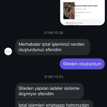 Kaban Siparişi Ve İade Sürecinde Yaşanan Sorunlar