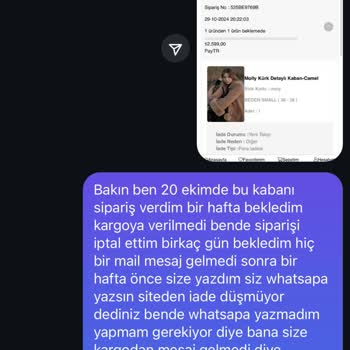 Kaban Siparişi Ve İade Sürecinde Yaşanan Sorunlar