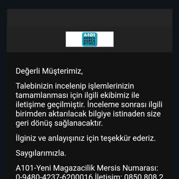 A101 Hediye Kartı İade Sürecinde Sorunlar