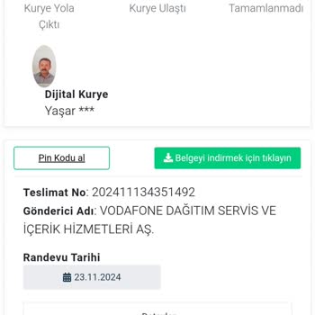 Vodafone Kurye Hizmetiyle Yaşanan Sorunlar