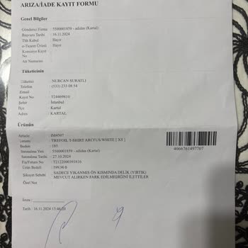 Adidas Ürün Kalitesi Ve Müşteri Hizmetleri Hayal Kırıklığı