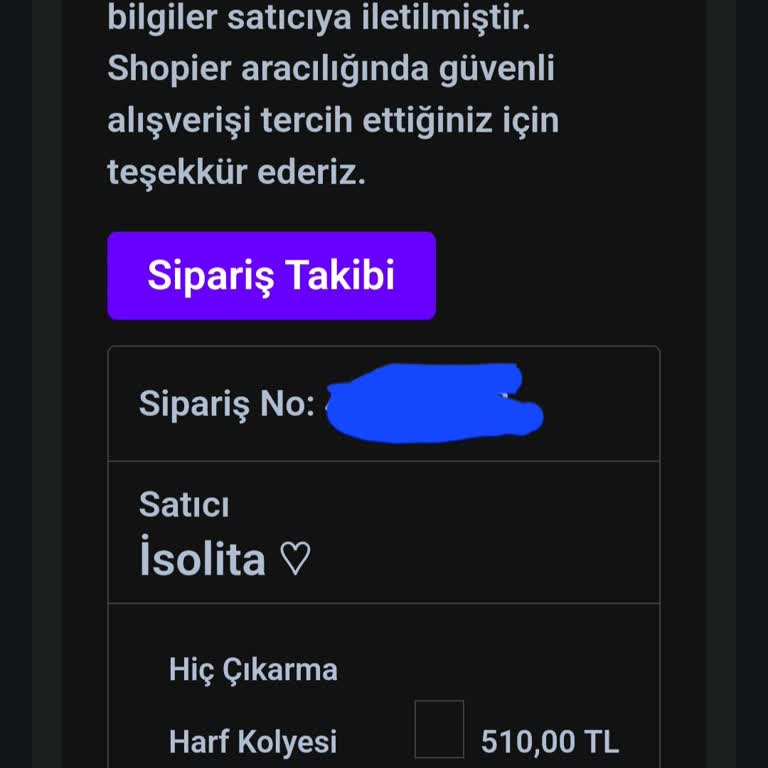 İsolita Jewelry Kolye Elime Ulaşmadı!