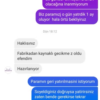 Sipariş Gecikmesi Ve İade Sorunu