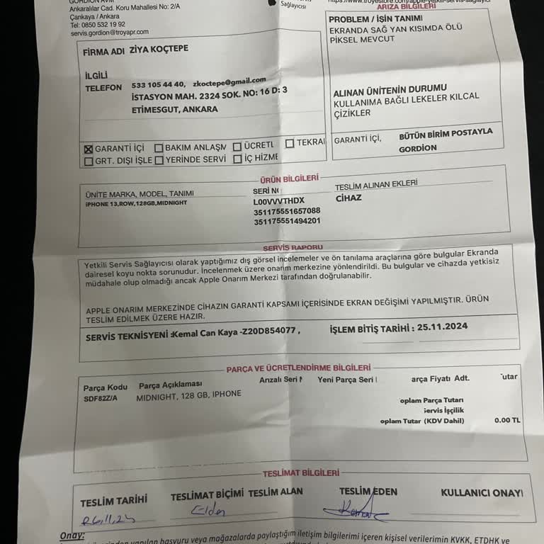 Troy Mağazasında İphone Ekran Değişiminde Yaşanan Sorunlar