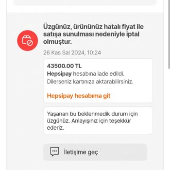 Hepsiburada'da Sipariş İptali Ve Yetersiz Müşteri Hizmeti