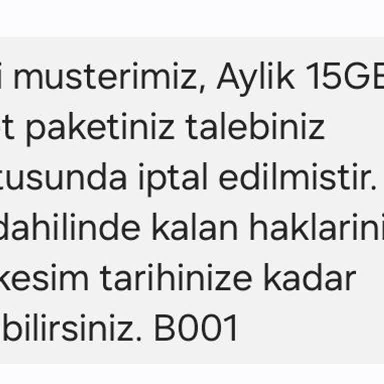İptal Edilen İnternet Paketi Yenilendi