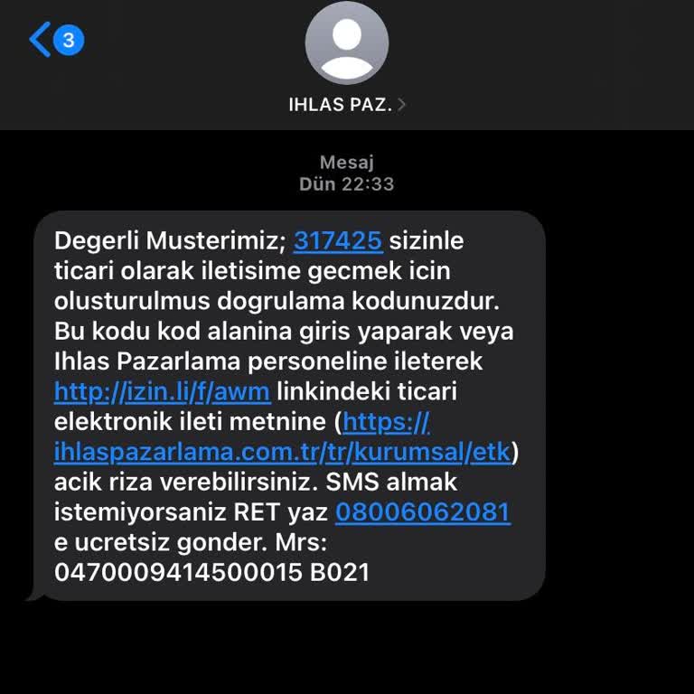 İzinsiz Gönderilen Onay Mesajı Ve Kişisel Veri İhlali