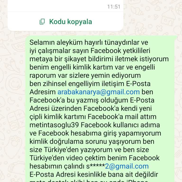 Facebook Hesabımın Kimlik Doğrulama Sorunu