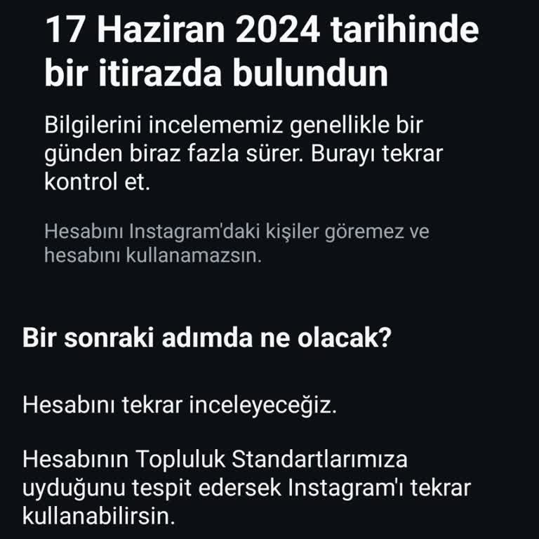 Instagram Hesabım Haksız Yere Kapatıldı, Açıklama Bekliyorum