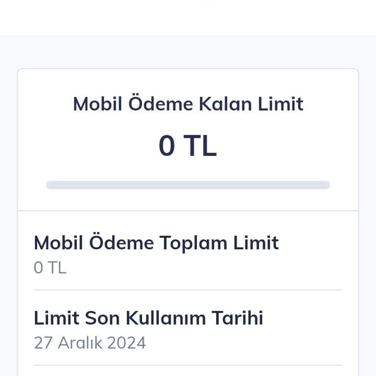 Mobil Ödeme Limiti Sorunu Ve Bağlantı Problemleri