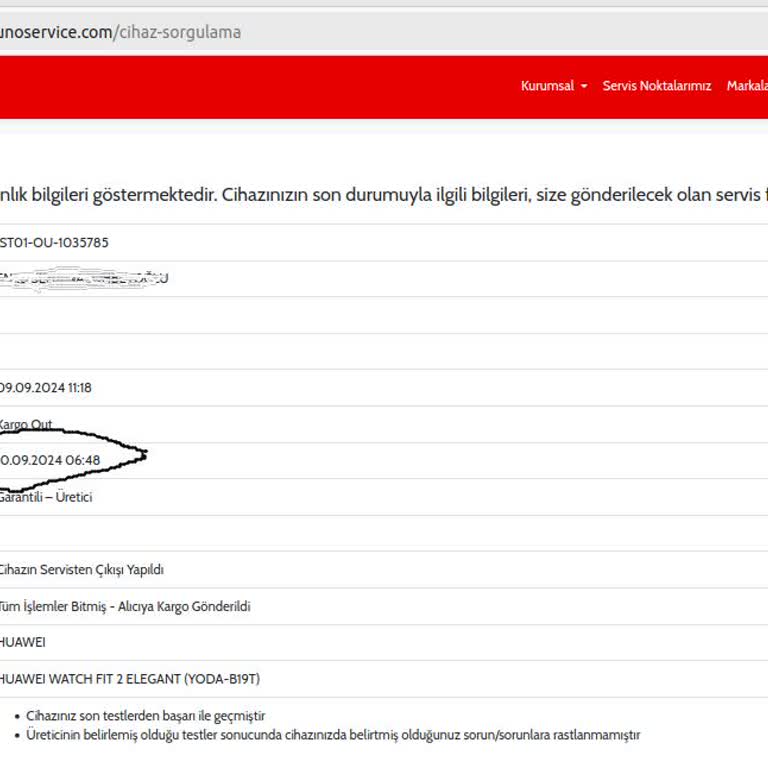 Huawei Servisinde Kaybolan Saatim Üç Aydır Geri Dönmedi