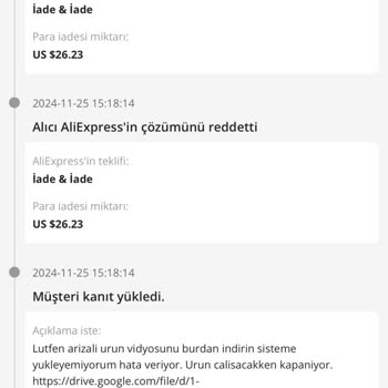 Aliexpress Arızalı Ürün İadesinde Zorla Tahsilat Sorunu