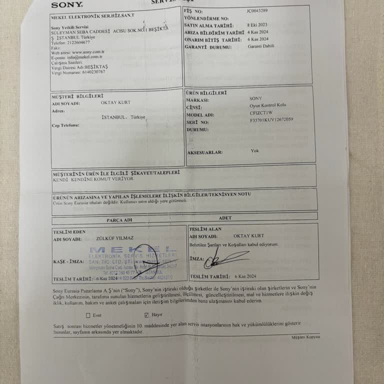 Yanıltıcı Garanti: Sony DualSense Ürünümde Drift Sorunu