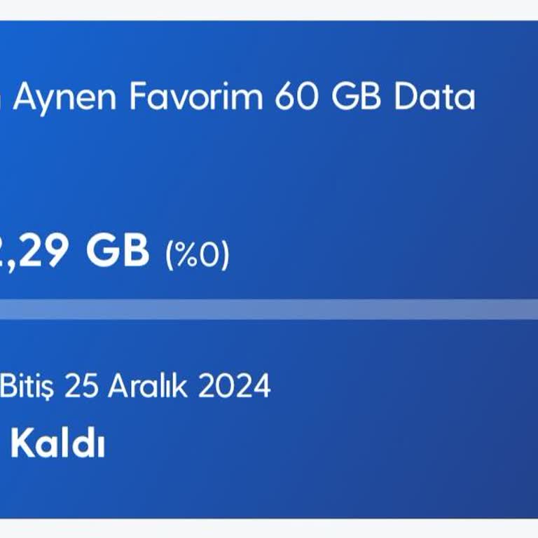 Turkcell'de Aniden Tükenen İnternet Paketi