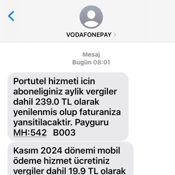 Vodafone'un İzinsiz Abonelik Ve Haksız Fatura Yansıtması