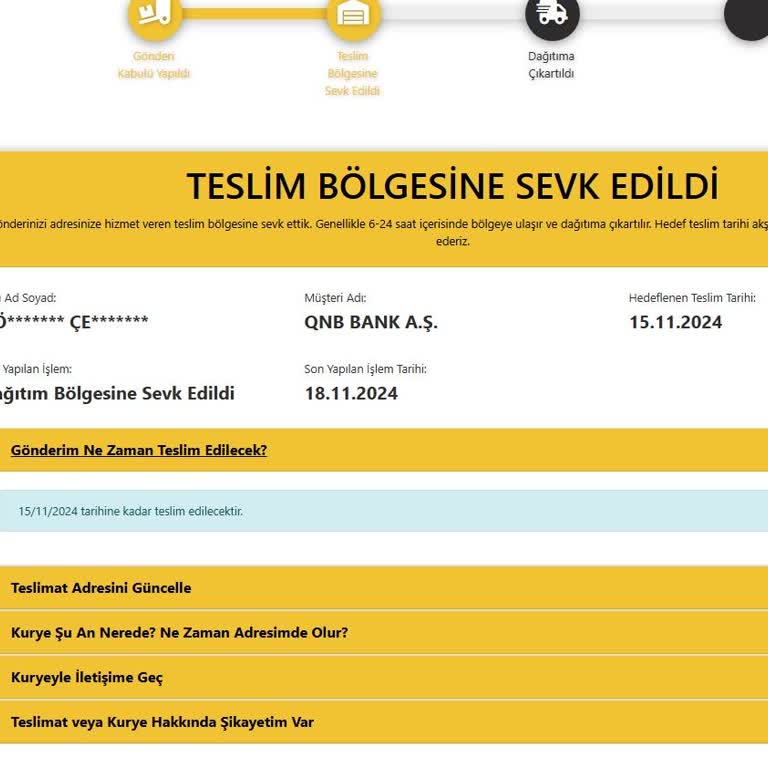 Teslim Edilmeyen Kart Ve Ulaşılamayan Müşteri Hizmetleri