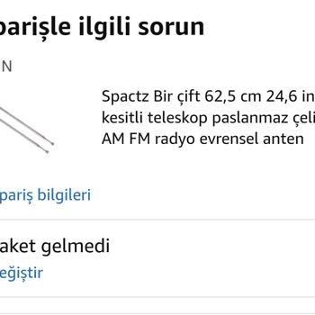 Amazon Sipariş Ve İade Sorunları
