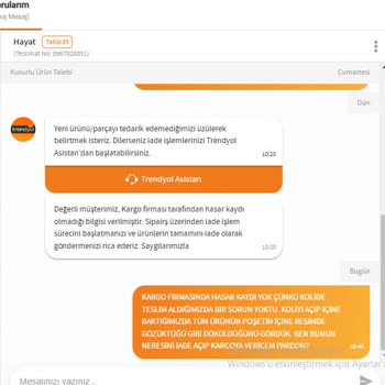 Geciken Teslimat Ve Hasarlı Ürün Sorunu