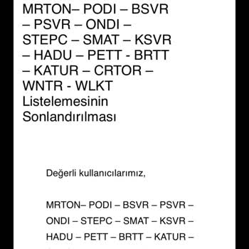 Bitexen'de Delist Edilen Tokenler Ve Mağduriyetler