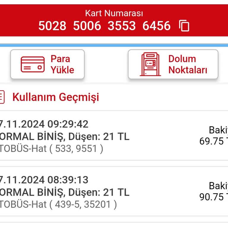 EGO Kart Aktarma Ücreti Sorunu