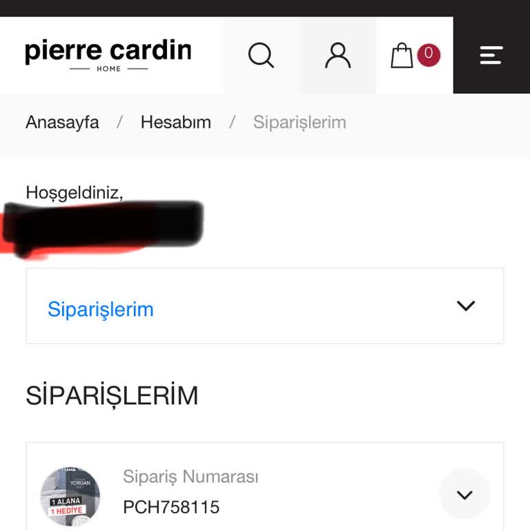 Pierre Cardin Siparişinde Uzun Süreli Bekleyiş